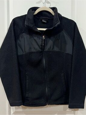 Snozu Performance Women's Black Full Zip Fleece Jacket Sz M Activewear Elevated